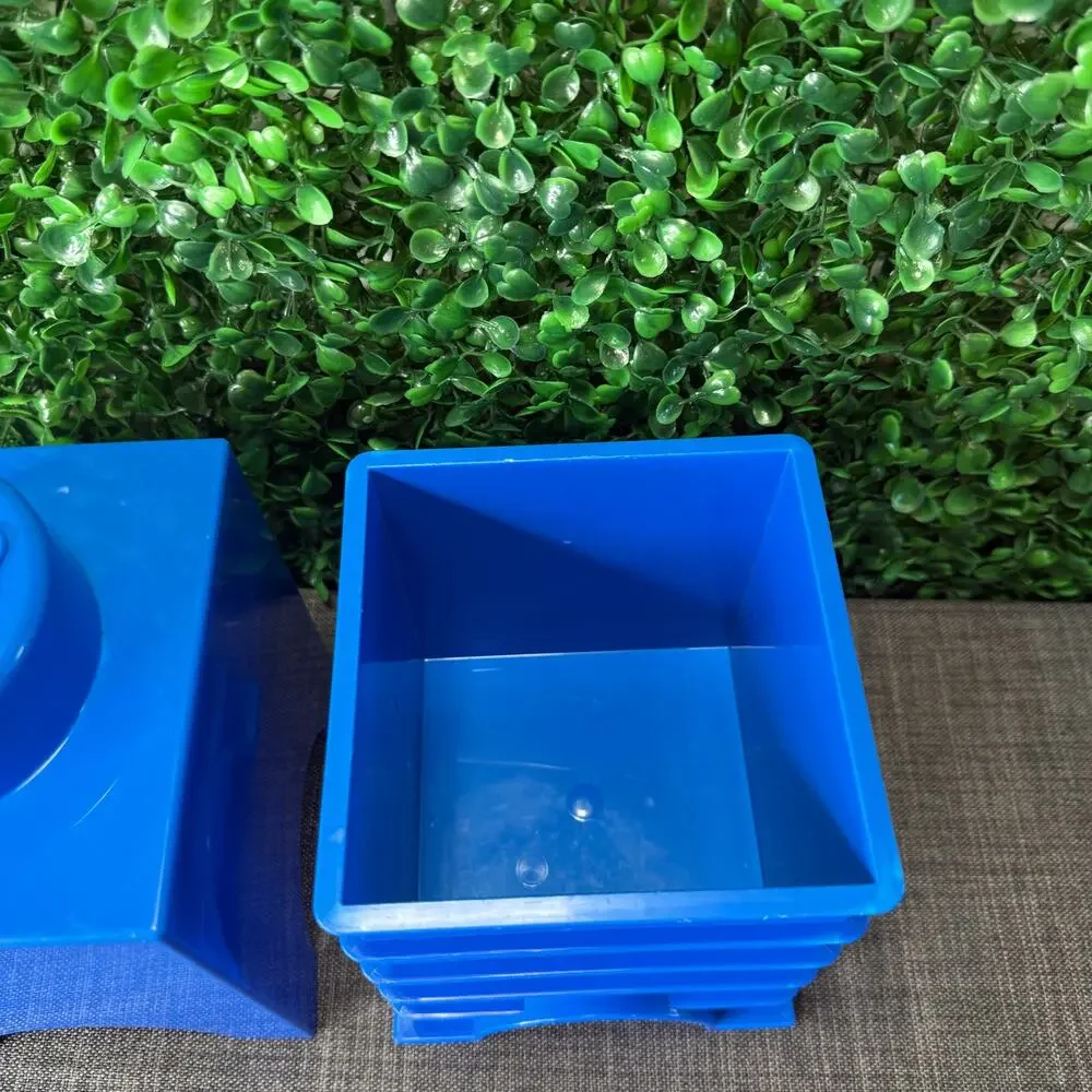 Lego Store Brick Box Bright Blue Great Gift Mini Figures Store Kids Toy Box